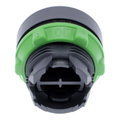 Push button head, plastic, flush, black, Ø22, spring return, marked DOWN ARROW