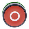 Red flush pushbutton head Ø22 spring return "O"