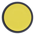 Push button head, plastic, flush, yellow, Ø22, spring return, unmarked