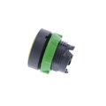 Push button head, plastic, flush, yellow, Ø22, spring return, unmarked