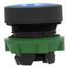Blue flush pushbutton head Ø22 spring return "up and down arrows"