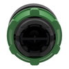 Blue flush pushbutton head Ø22 spring return "up and down arrows"