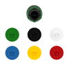 Flush pushbutton head Ø22 spring return with 6 coloured caps unmarked