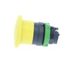 Mushroom push button head Ø40, plastic, yellow, Ø22, spring return
