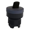 Black selector switch head Ø22 2-position stay put