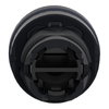 Black selector switch head Ø22 2-position stay put