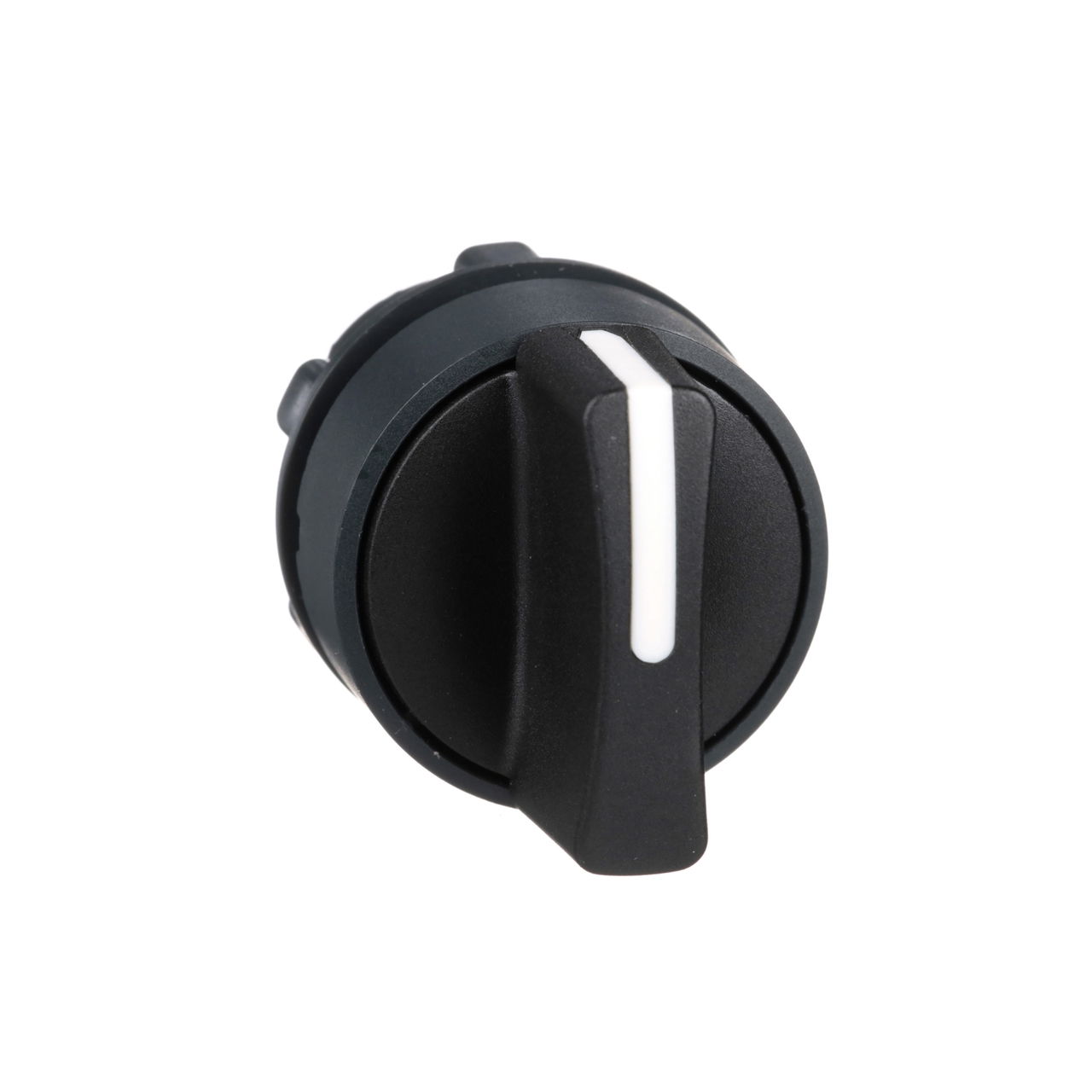 Black selector switch head Ø22 3-position stay put