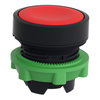 Red flush pushbutton head Ø22 push-push unmarked