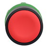 Red flush pushbutton head Ø22 push-push unmarked