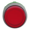Leuchtdrucktaster, Frontelement, Harmony XB5, Kunststoff, 22mm, hellgrau, rot, vorstehend, für universelle LED, rastend