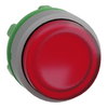 Leuchtdrucktaster, Frontelement, Harmony XB5, Kunststoff, 22mm, hellgrau, rot, vorstehend, für universelle LED, rastend