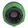 Head for illuminated push button, Harmony XB5, plastic, yellow projecting, 22mm, universal LED, push-push, unmarked