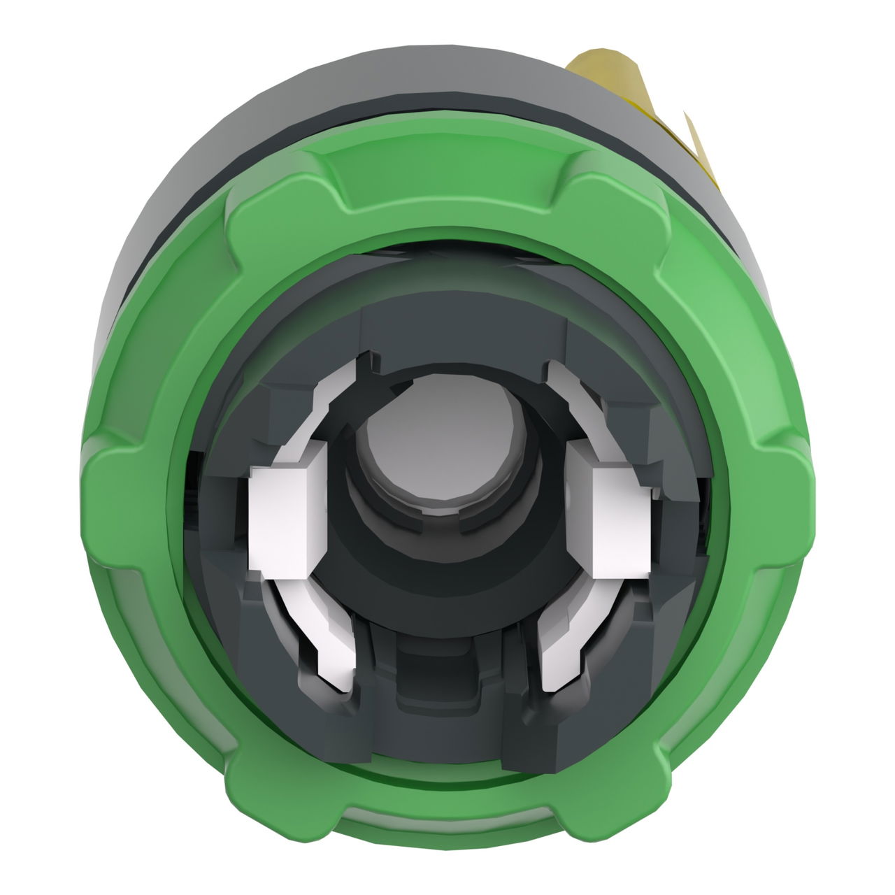 Head for illuminated selector switch, Harmony XB5, plastic, yellow handle, 22mm, universal LED, 2 positions – Image 2 of 7
