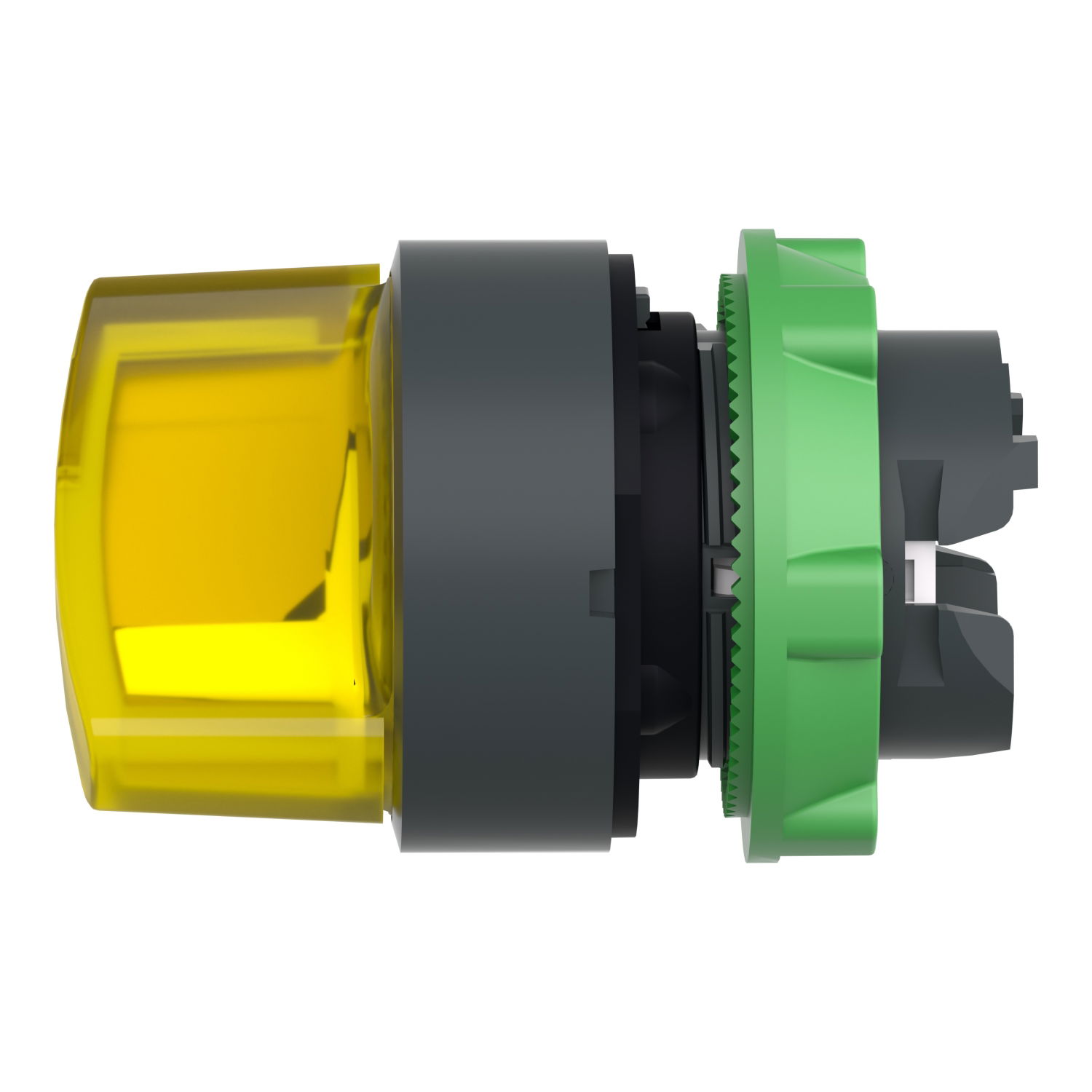 Head for illuminated selector switch, Harmony XB5, plastic, yellow handle, 22mm, universal LED, 2 positions – Image 7 of 7