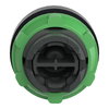 Black flush pushbutton head Ø22 spring return unmarked