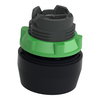Black flush pushbutton head Ø22 spring return unmarked