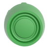 Green flush pushbutton head Ø22 spring return unmarked