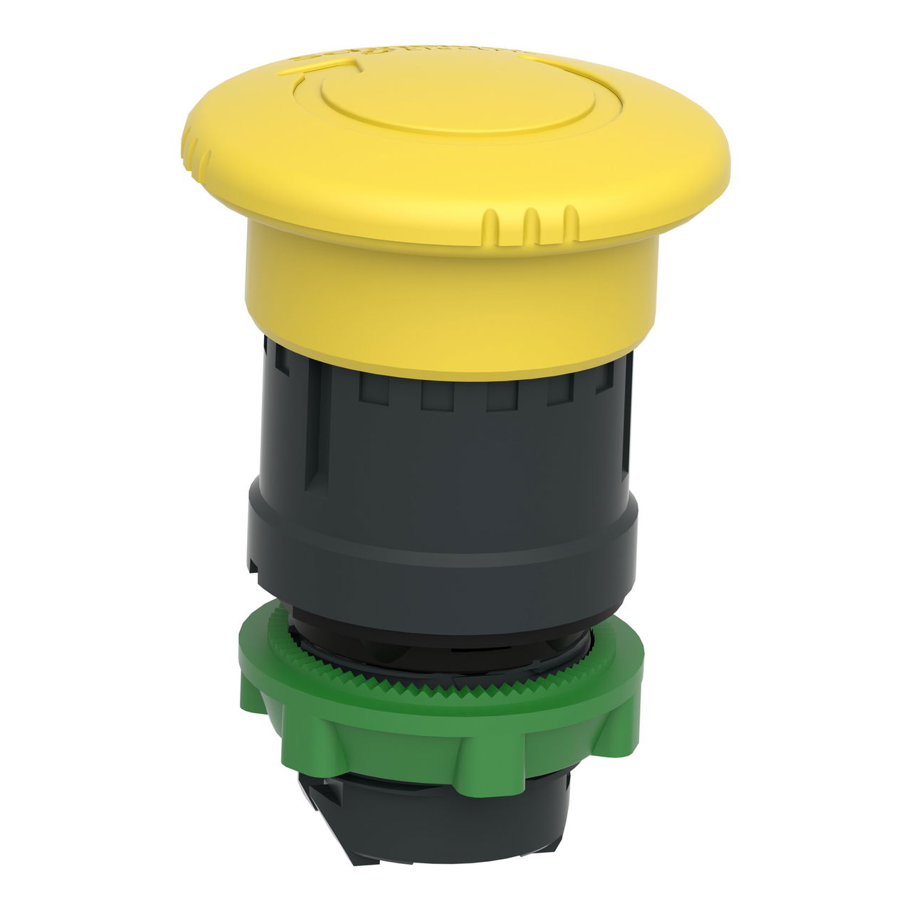 Yellow Ø40 mushroom pushbutton head Ø22 latching turn release – Image 3 of 9