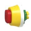 Head for emergency stop push button, Harmony XB5, non ill. red ttr plastic square