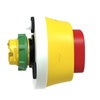 Harmony XB5, Illuminated emergency stop head, plastic, red, Ø22, trigger latching turn to release, white/red LED, 24 V AC/DC
