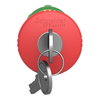 Emergency stop head, switching off, plastic, red mushroom Ø40, Ø22, trigger latching key release