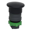 Black Ø40 mushroom pushbutton head Ø22 latching push-pull