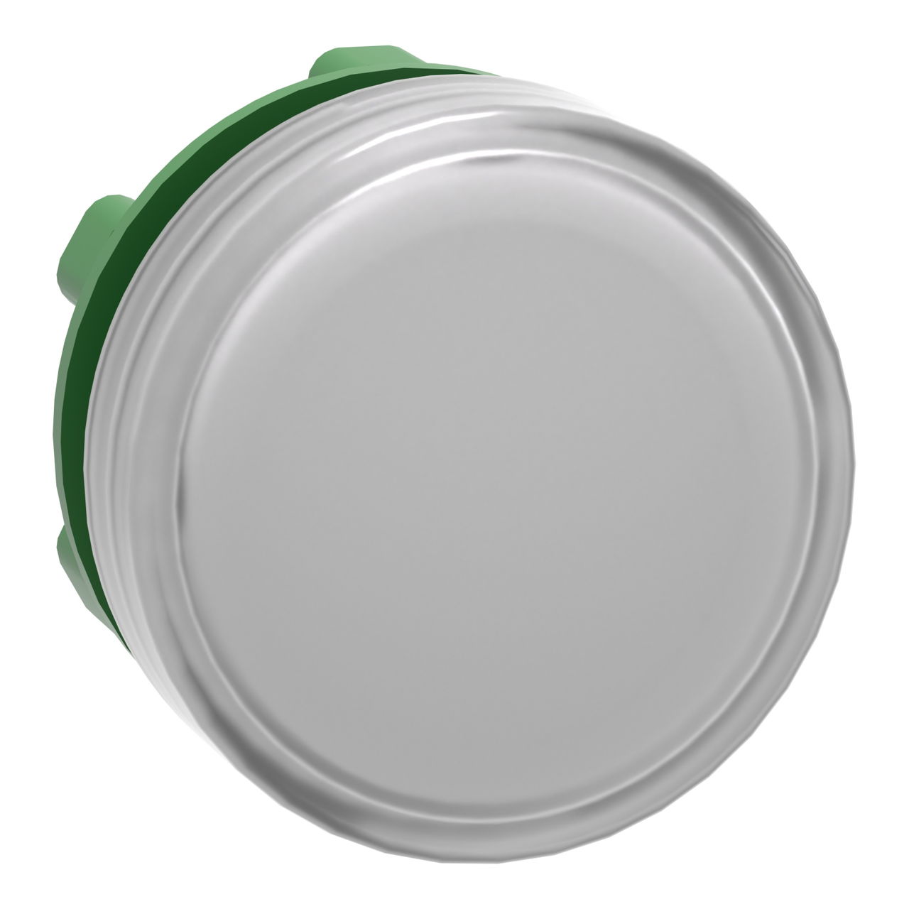 Head for pilot light, Harmony XB5, plastic, white, 22mm, universal LED, plain lens