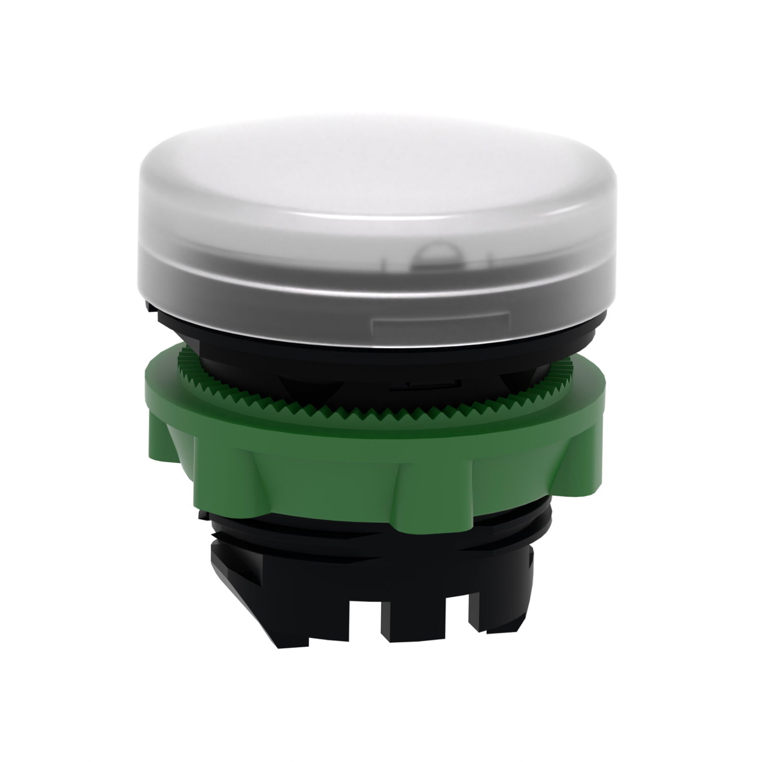 Head for pilot light, Harmony XB5, plastic, white, 22mm, universal LED, plain lens – Image 3 of 9