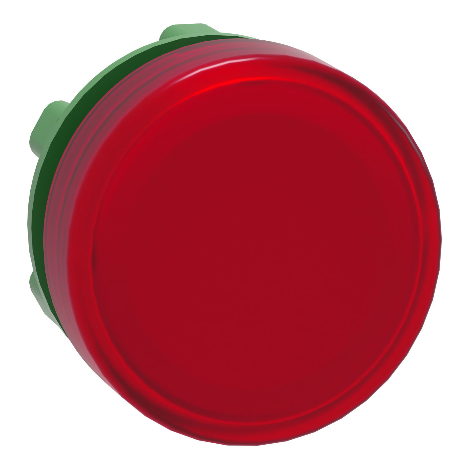 Head for pilot light, Harmony XB5, plastic, red, 22mm, universal LED, plain lens