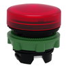 Head for pilot light, Harmony XB5, red, 22mm, with grooved lens, universal LED