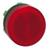 Head for pilot light, Harmony XB5, red, 22mm, with grooved lens, universal LED