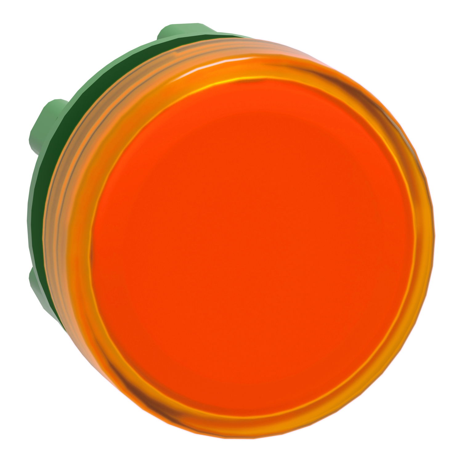 Head for pilot light, Harmony XB5, plastic, orange, 22mm, universal LED, plain lens