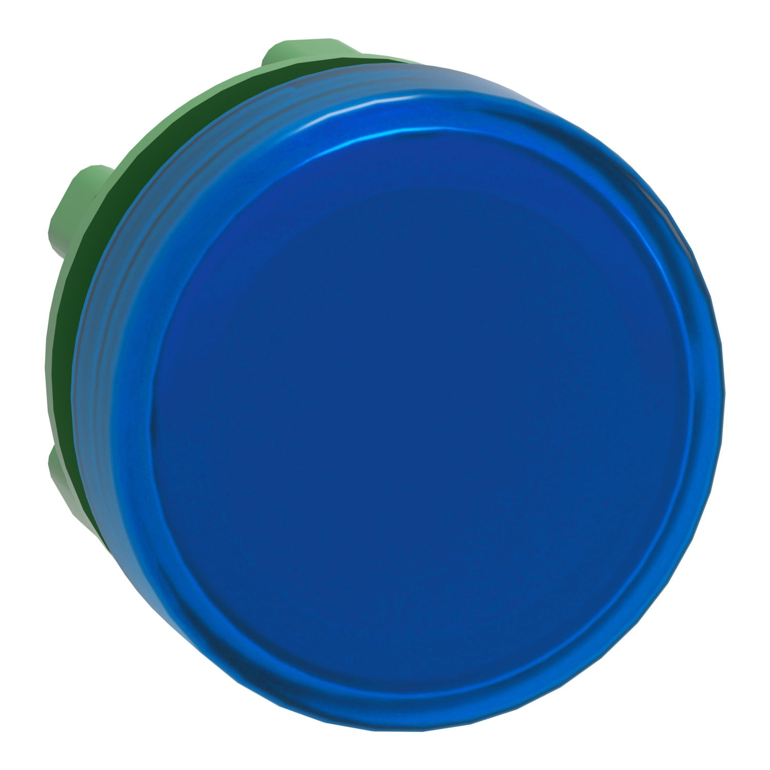 Head for pilot light, Harmony XB5, plastic, blue, 22mm, universal LED, plain lens