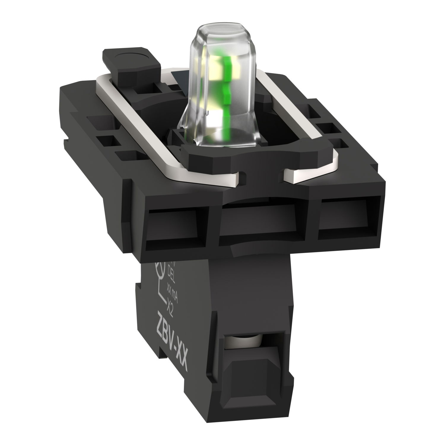 Complete body/light block assembly, Harmony XB5, plastic, universal LED, body/fixing collar, 230…240V AC – Image 3 of 9