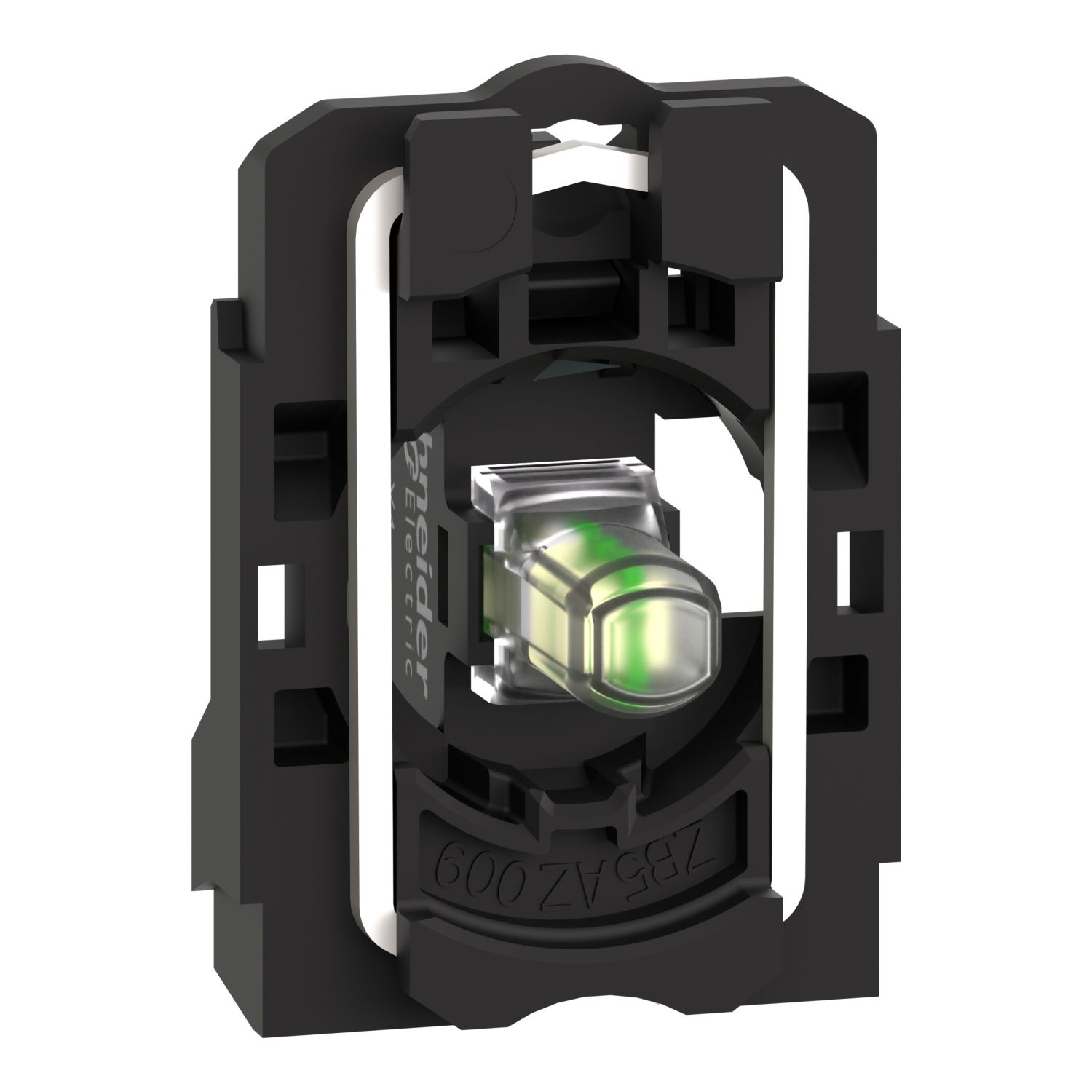 Complete body/light block assembly, Harmony XB5, plastic, universal LED, body/fixing collar, 230…240V AC