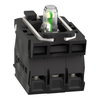 Hilfsschalterblock, Harmony XB5, Kunststoff, weiß, universelle LED, mit Befestigungsflansch, 1S + 1Ö, 110-120V AC