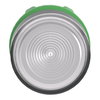 Head for illuminated push button, Harmony XB5, white flush, 22mm, universal LED, spring return, grooved lens, unmarked