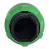 Green flush illuminated pushbutton head Ø22 spring return for BA9s bulb