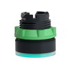 Green flush illuminated pushbutton head Ø22 spring return for BA9s bulb
