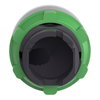 Head for illuminated push button, Harmony XB5, grey bezel, blue flush, 22mm, universal LED, spring return, grooved lens