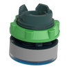 Head for illuminated push button, Harmony XB5, grey bezel, blue flush, 22mm, universal LED, spring return, grooved lens