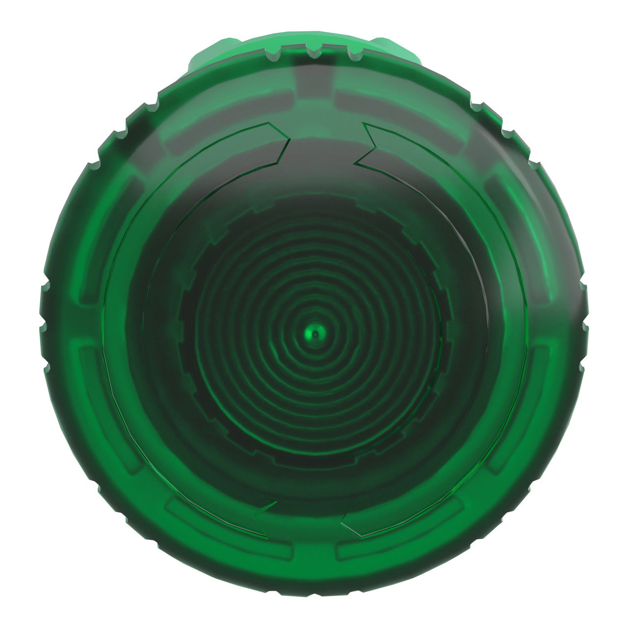 Head for illuminated push button, Harmony XB5, plastic, green mushroom 40mm, 22mm, latching turn to release, clear boot – Image 4 of 9