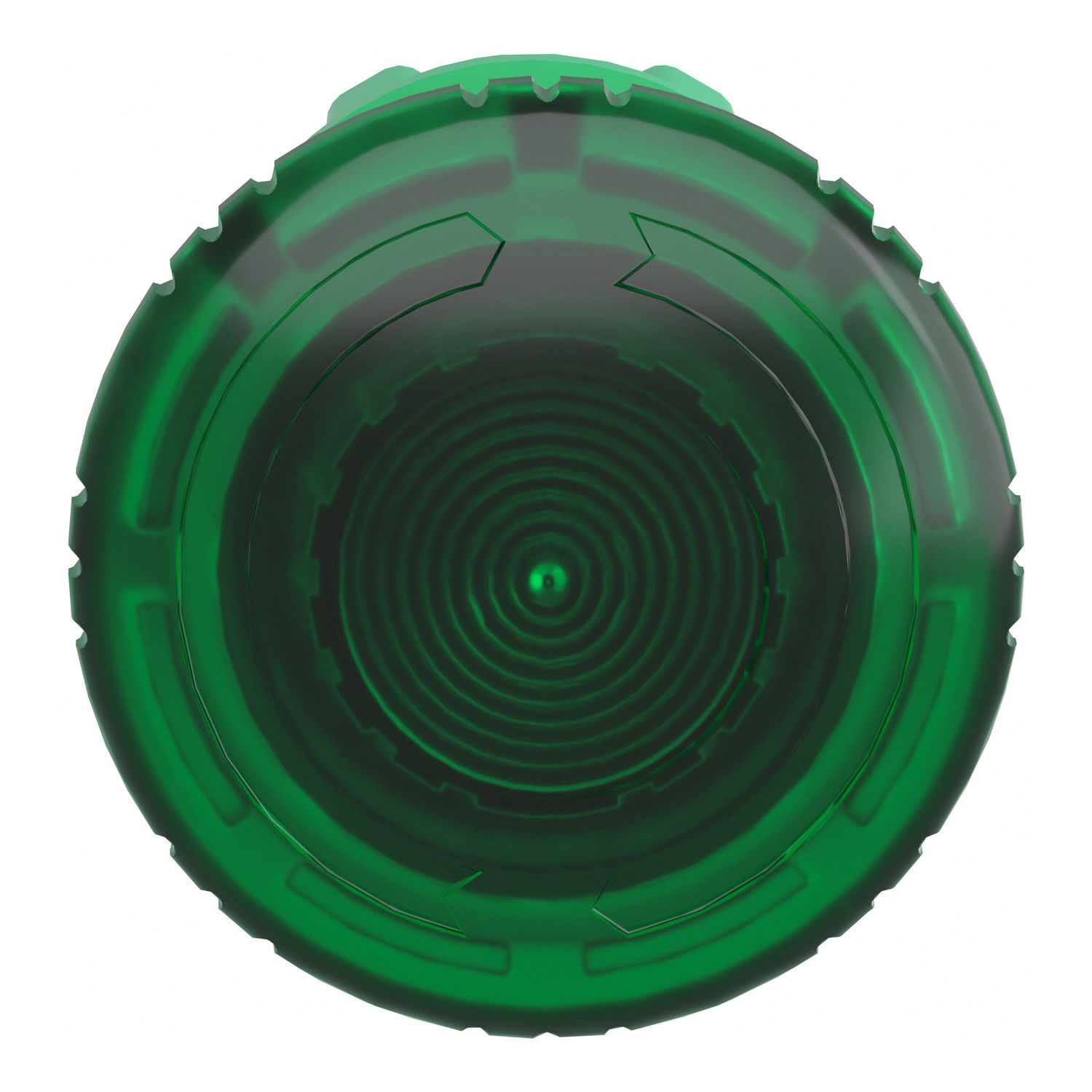 Head for illuminated push button, Harmony XB5, plastic, green mushroom 40mm, 22mm, latching turn to release, clear boot – Image 4 of 9