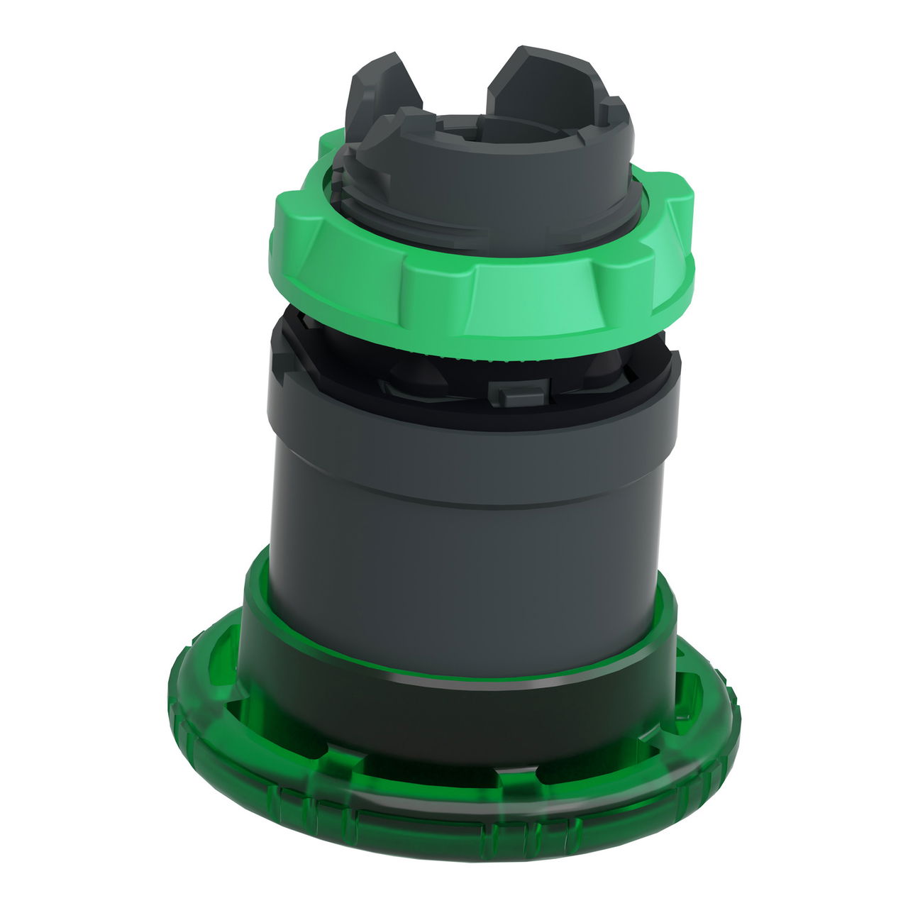 Head for illuminated push button, Harmony XB5, plastic, green mushroom 40mm, 22mm, latching turn to release, clear boot – Image 5 of 9