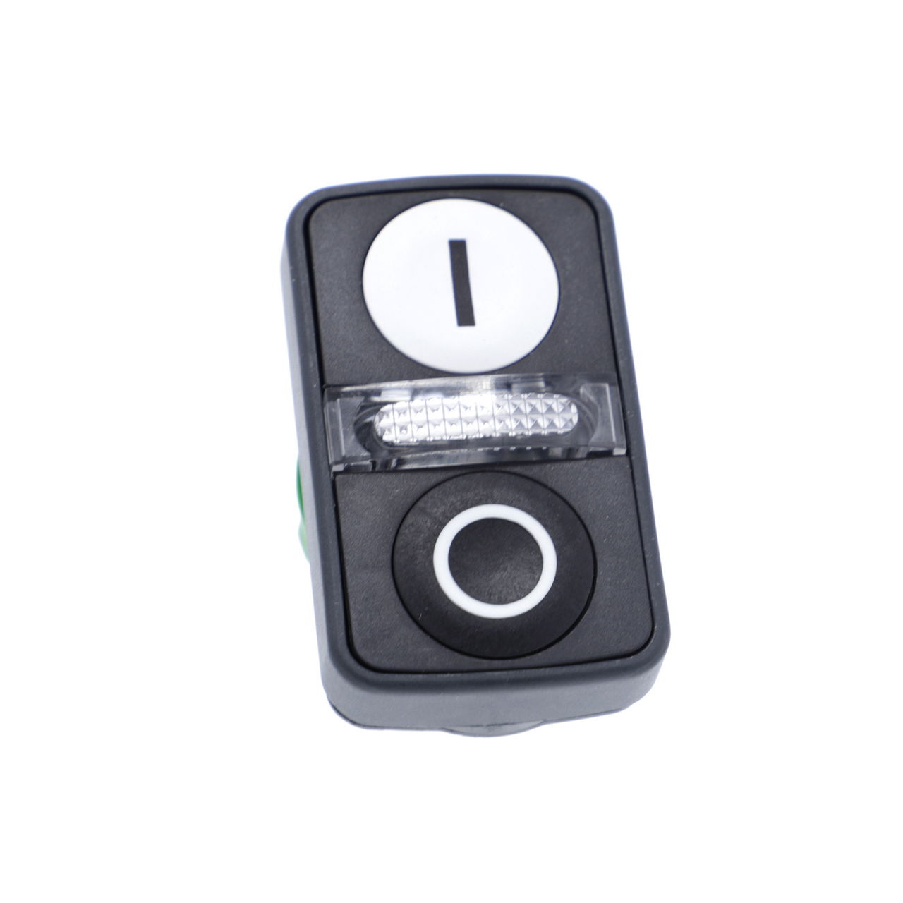 Illuminated double-headed push button head, plastic, Ø22, 1 white flush marked I + 1 pilot light + 1 black flush marked O – Image 3 of 7