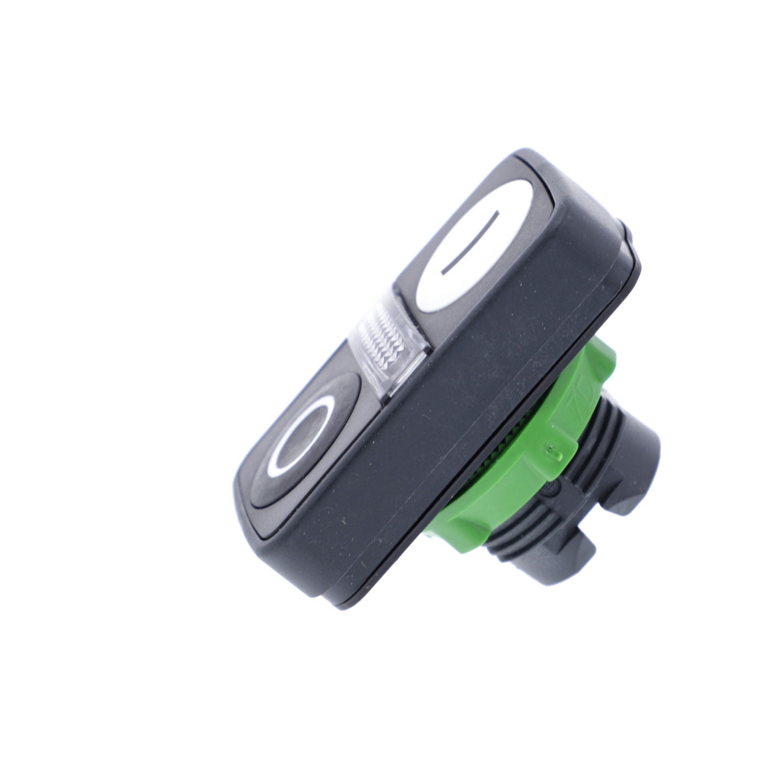 Illuminated double-headed push button head, plastic, Ø22, 1 white flush marked I + 1 pilot light + 1 black flush marked O – Image 5 of 7
