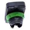 Illuminated double-headed push button head, plastic, Ø22, 1 green flush I + 1 pilot light + 1 red projecting O