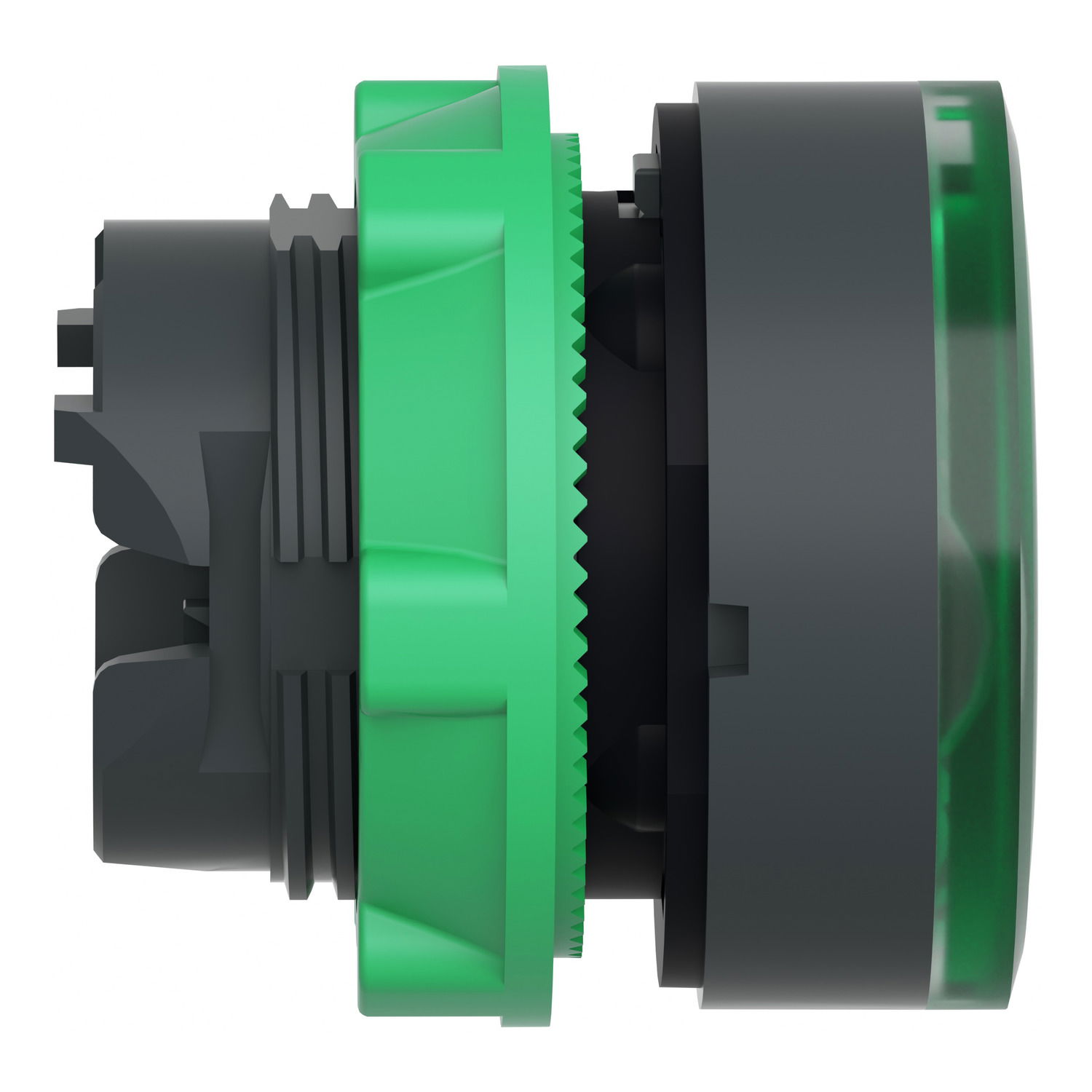 Head for illuminated push button, Harmony XB5, green flush, 22mm, universal LED, spring return, illuminated ring – Image 6 of 9