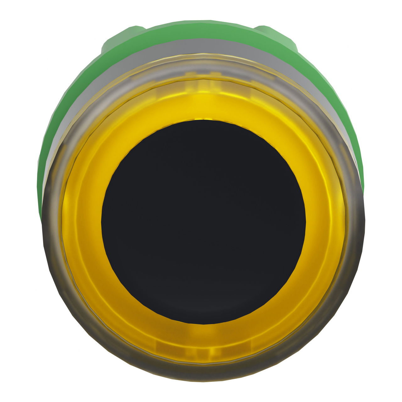 Head for illuminated push button, Harmony XB5, plastic, yellow flush, 22mm, universal LED, illuminated ring – Image 4 of 7