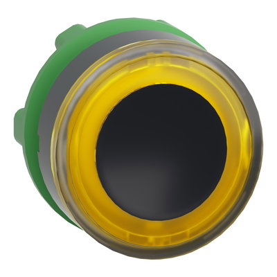 Lamptryckknapp gul belyst ring